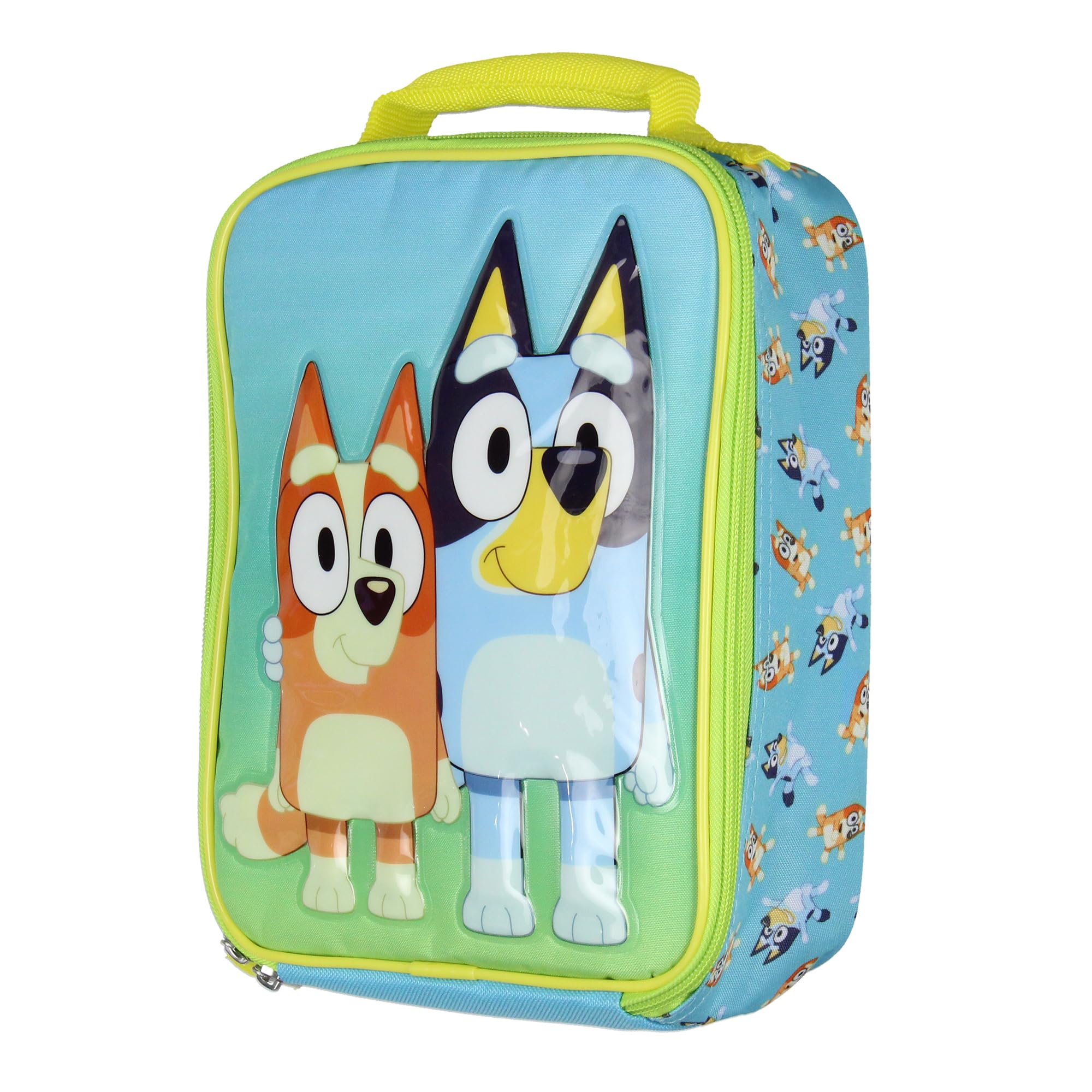 AI ACCESSORY INNOVATIONS Bluey Kids Lunch Box Bluey And Bingo Raised Character Insulated Lunch Bag Tote For Hot And Cold Food Drinks And Snacks