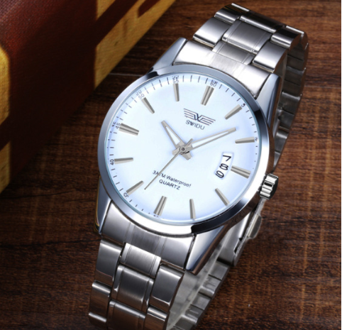 New Steel Band Watch for Men - Non-Mechanical Model