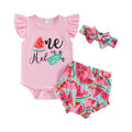 AMIMOJY prime shopping online Girls Sunflower Baby Clothes Summer Dresses Cotton Ruffle Short Sleeve Tops Floral Prints Bow Shorts Cute Outfit Set newborn girl winter clothes set 6-12 Months 07-red