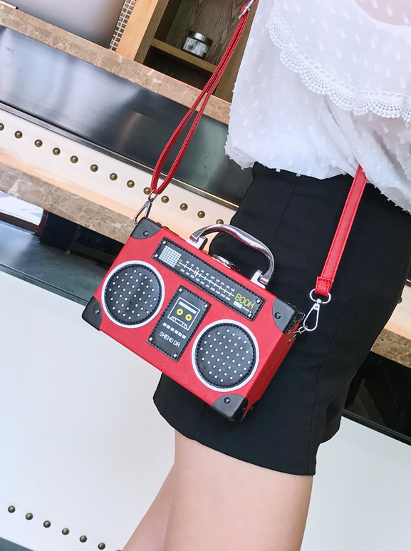Radio Handbag, Tote Bag, Square Crossbody Bag