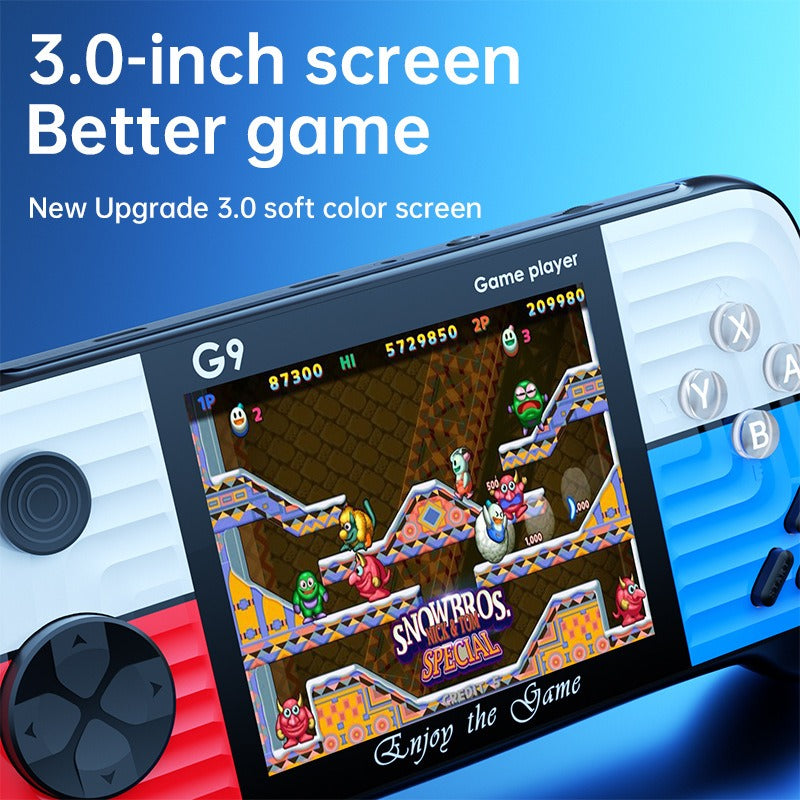 Retro Handheld Game Console with Joystick and Color Display