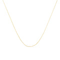 Solid 10K Yellow Gold 0.5mm Slim and Dainty Unisex 18" Rope Chain Necklace