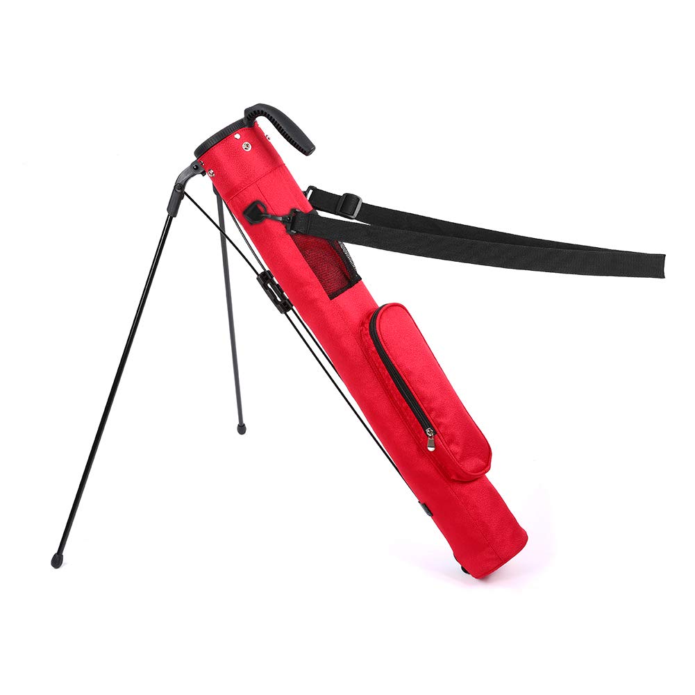LONGCHAO Sunday Golf Bag Lightweight Golf Club Bags with Stand and Strap Pitch and Putt Golf Bag 2 Way Driver Golf Bags Golf Gifts for Men (Red)