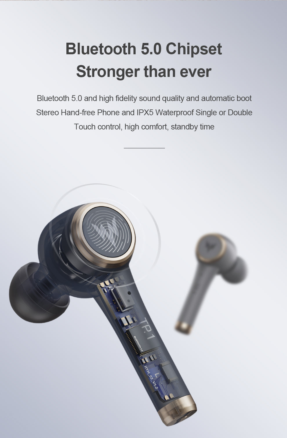 Weize TP1 Wireless TWS Bluetooth Earbuds with Long Battery