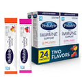 Pedialyte with Immune Support Electrolytes with Vitamin C and Zinc Advanced Hydration with PreActiv Prebiotics Mixed Berry & Fruit Punch Electrolyte Drink Powder Packets 6 count (Pack of 4)