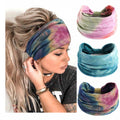 STGDAK Headbands Fashion Hair Bands Soft Head Bands Elastic Headband Non Slip Wrap Headbands Breathable SweatBand Tie Dye Hairband Accessories for Women Daily 3 Pack