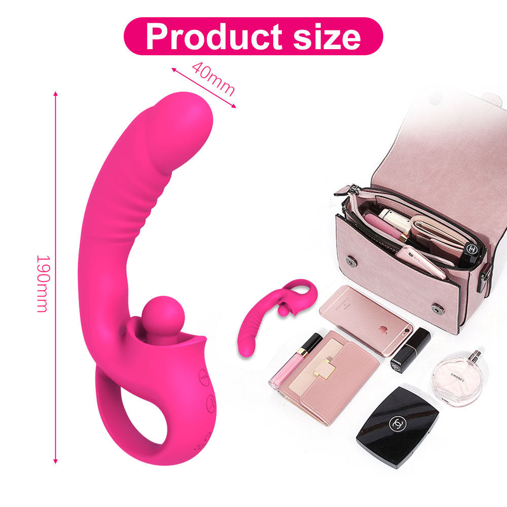 "New 10-Speed Dual Motor Vibrating Licking Toy for Women"