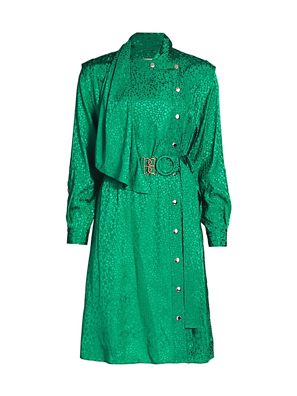 Coach Texture Drape Belted A-Line Shirtdress, Size 8