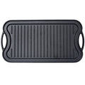 Pre-Seasoned Cast Iron Reversible Rectangular Grill/Griddle, Black,20inch x 10inch