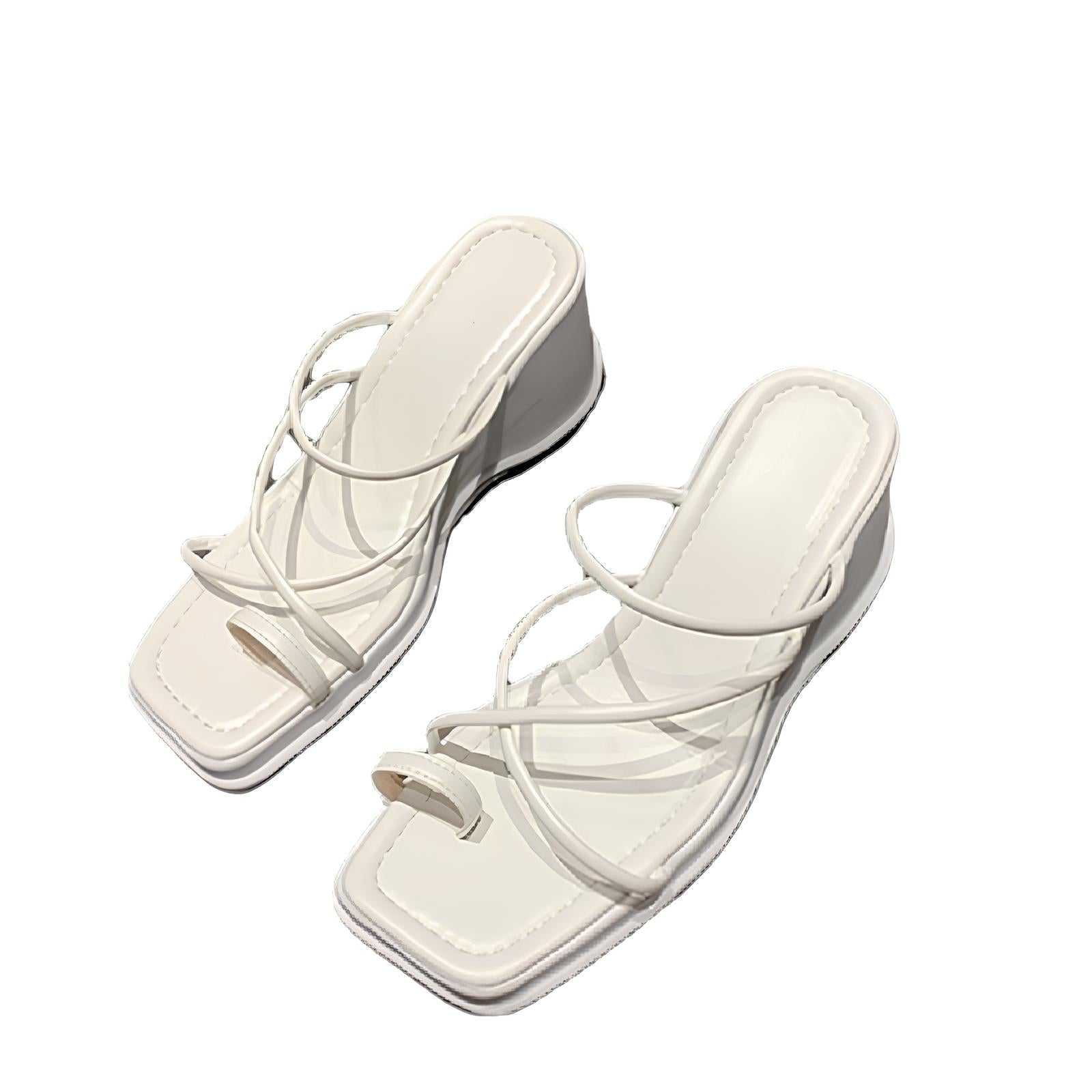 Casual Large Size European American Style Wedge Slippers