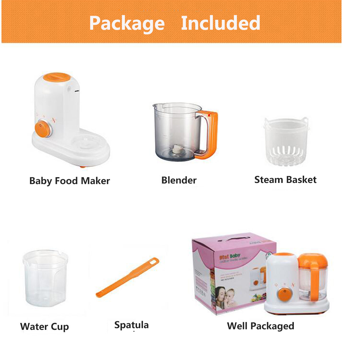 Heated Baby Food Maker, Steamer, Blender, Grinder