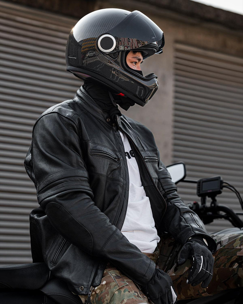 ILM Carbon Fiber Lightweight Motorcycle Helmets Full Face Retro Helmet Model F611