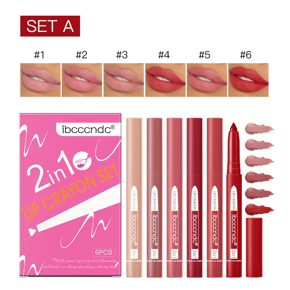 Two-in-One Lip Liner and Lipstick for Easy Application