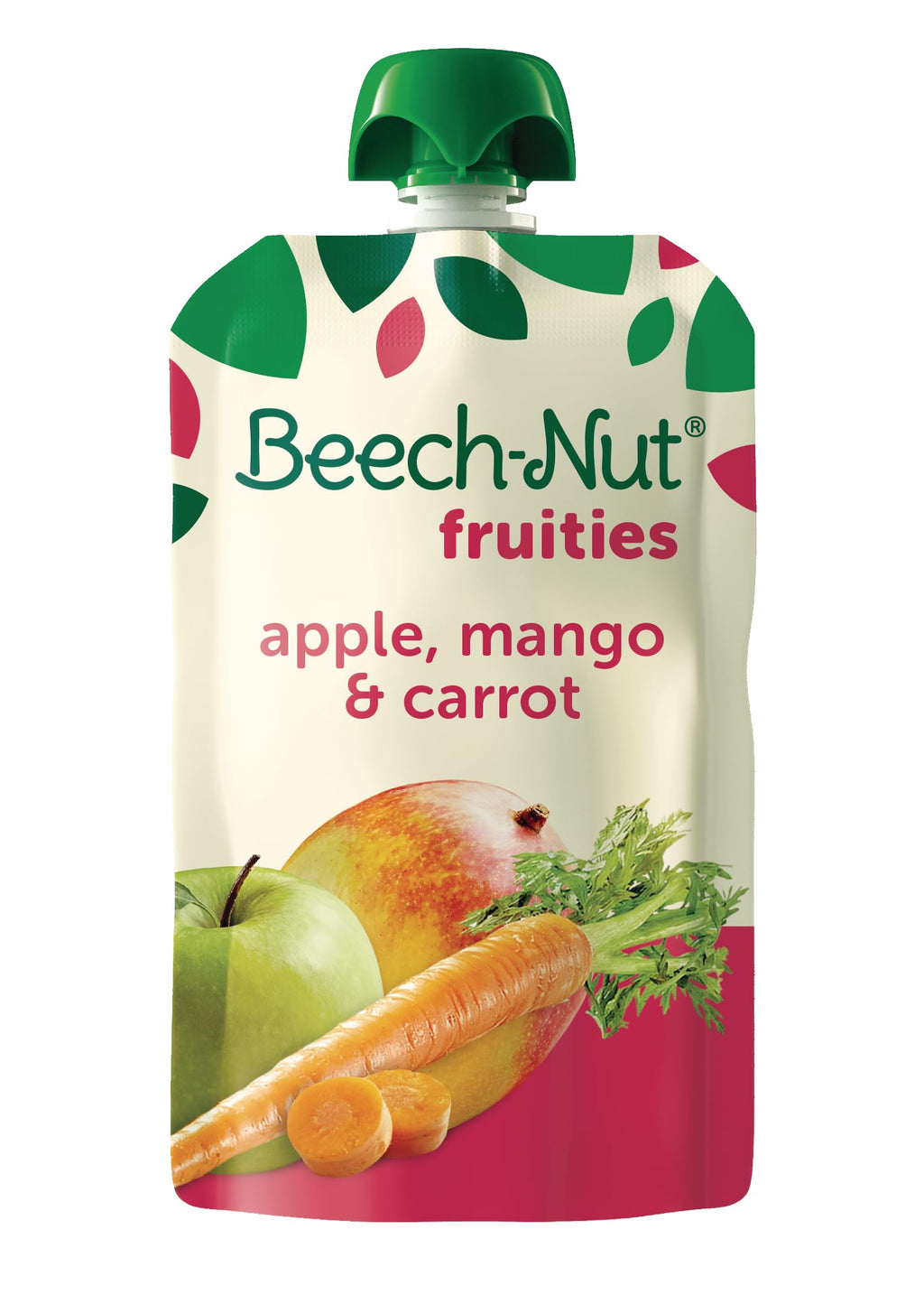 Beech-Nut Baby Food Pouches Apple Mango Carrot Fruit Puree Baby & Toddler Food 3.5 oz (12 Pack)