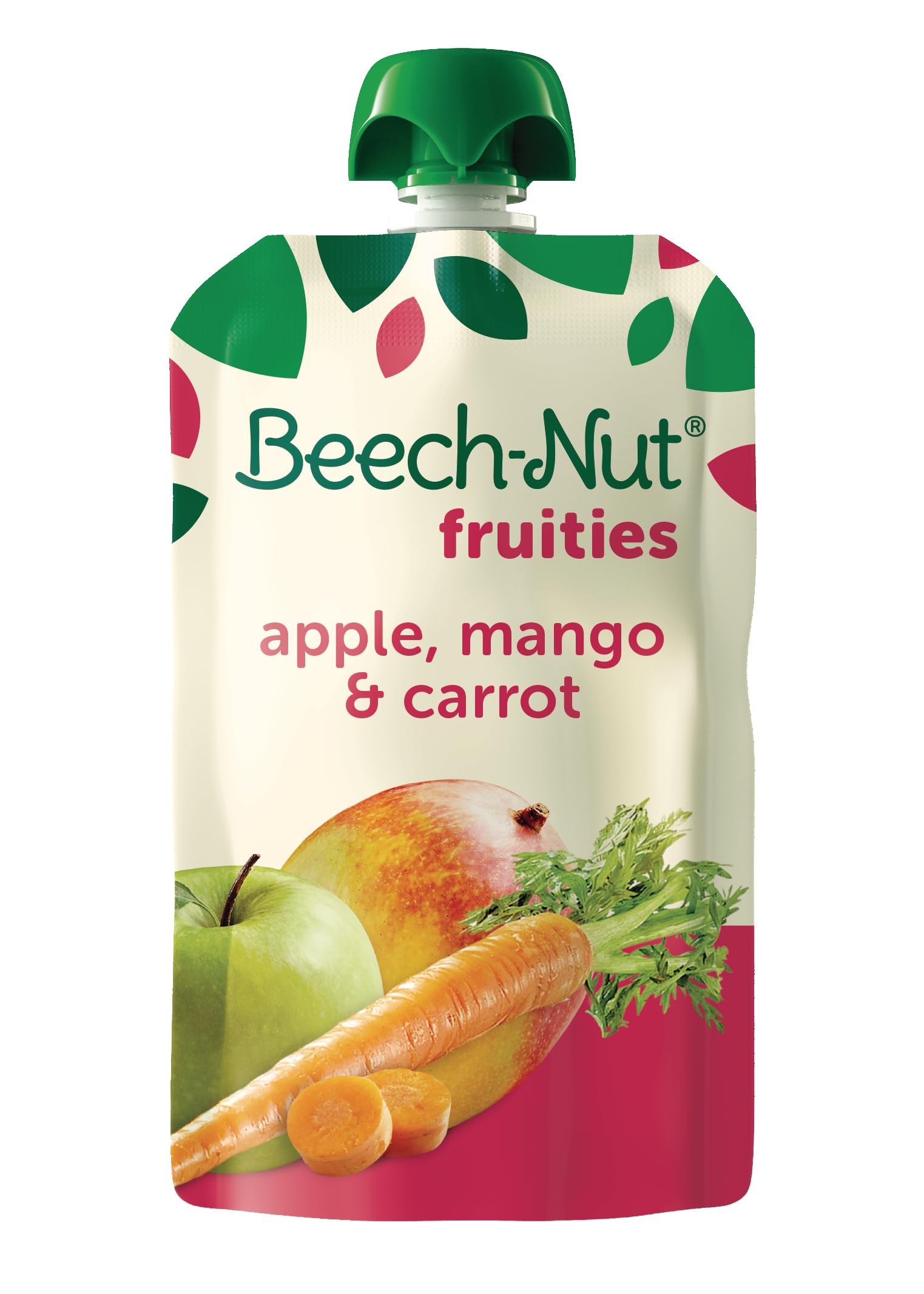 Beech-Nut Baby Food Pouches Apple Mango Carrot Fruit Puree Baby & Toddler Food 3.5 oz (12 Pack)