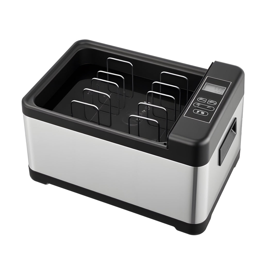 Sous Vide Cooker, 800W Sous-Vide Machine, Suveed Cooking Machine with LED Digital Display, Glass Lid, Precise Temperature & Timer Control, for Family & Friends, All-in-One Sous Vide Pot