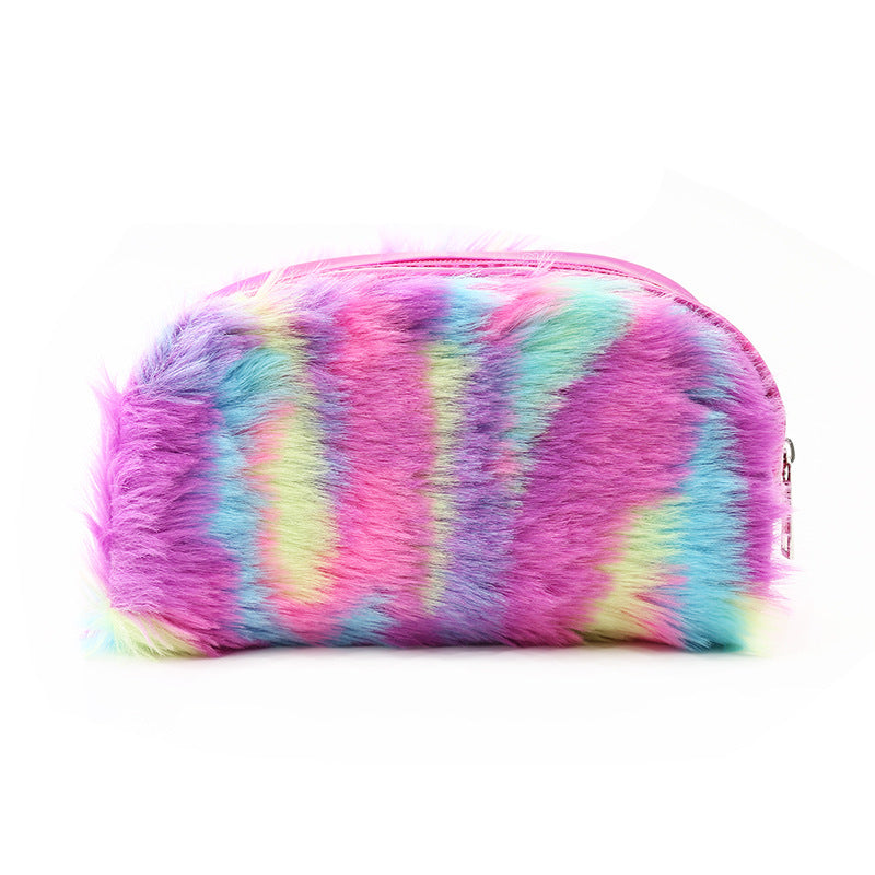 2019 New Rainbow Plush Pencil Case and Makeup Bag