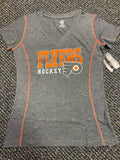 NHL Philadelphia Flyers Womens Poly V-Neck Tee, Small