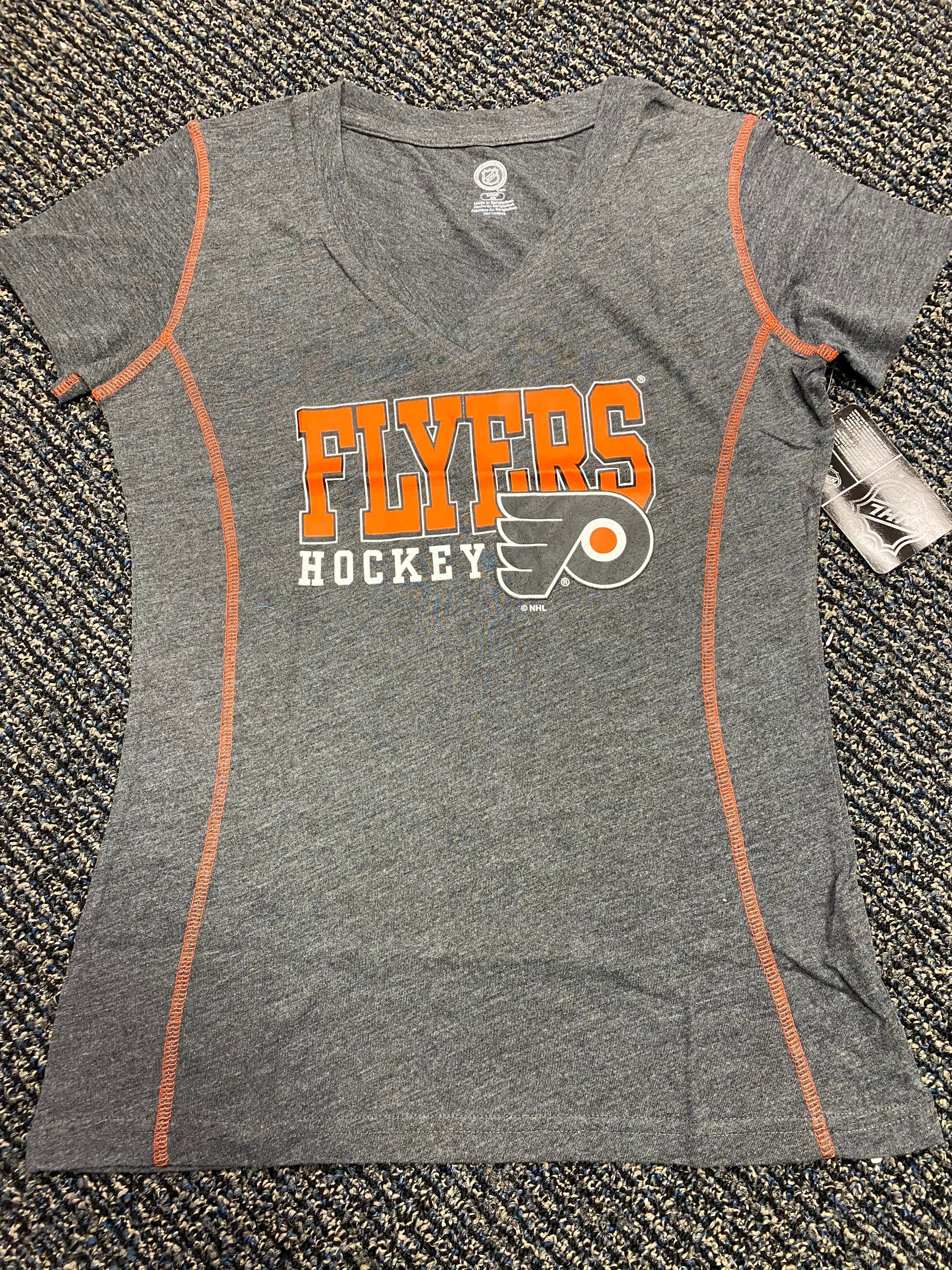 NHL Philadelphia Flyers Womens Poly V-Neck Tee, Small