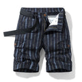 Men's Casual Striped Five-Point Workwear Shorts