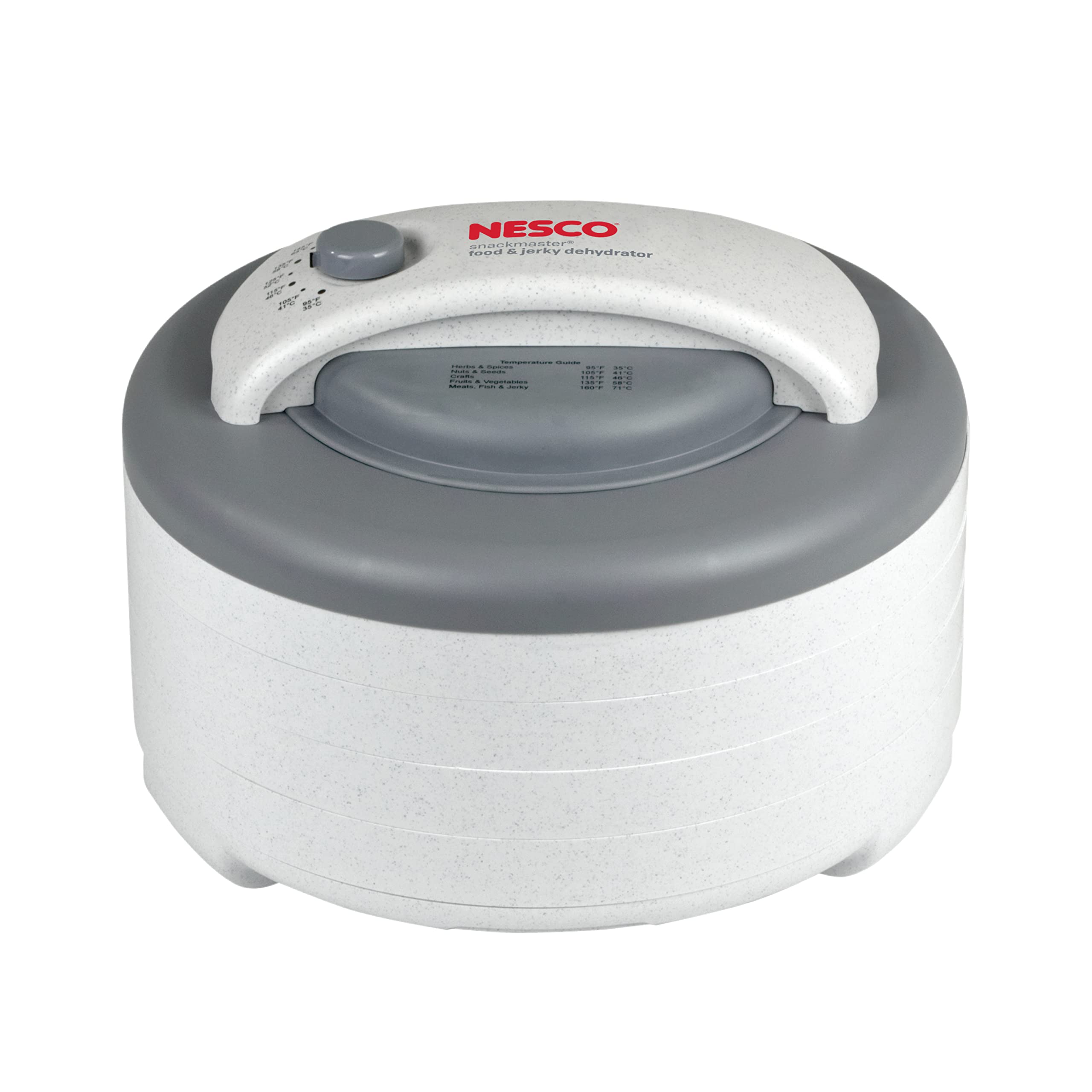 Nesco FD-61 Snackmaster Encore Food Dehydrator for Great Jerky and Snacks 4 Trays Gray