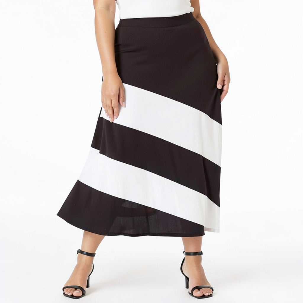 I.n.c. Plus Size Colorblocked Skirt,Size 1X