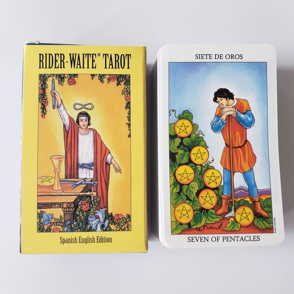 Bilingual Knight Tarot Cards in English and Spanish