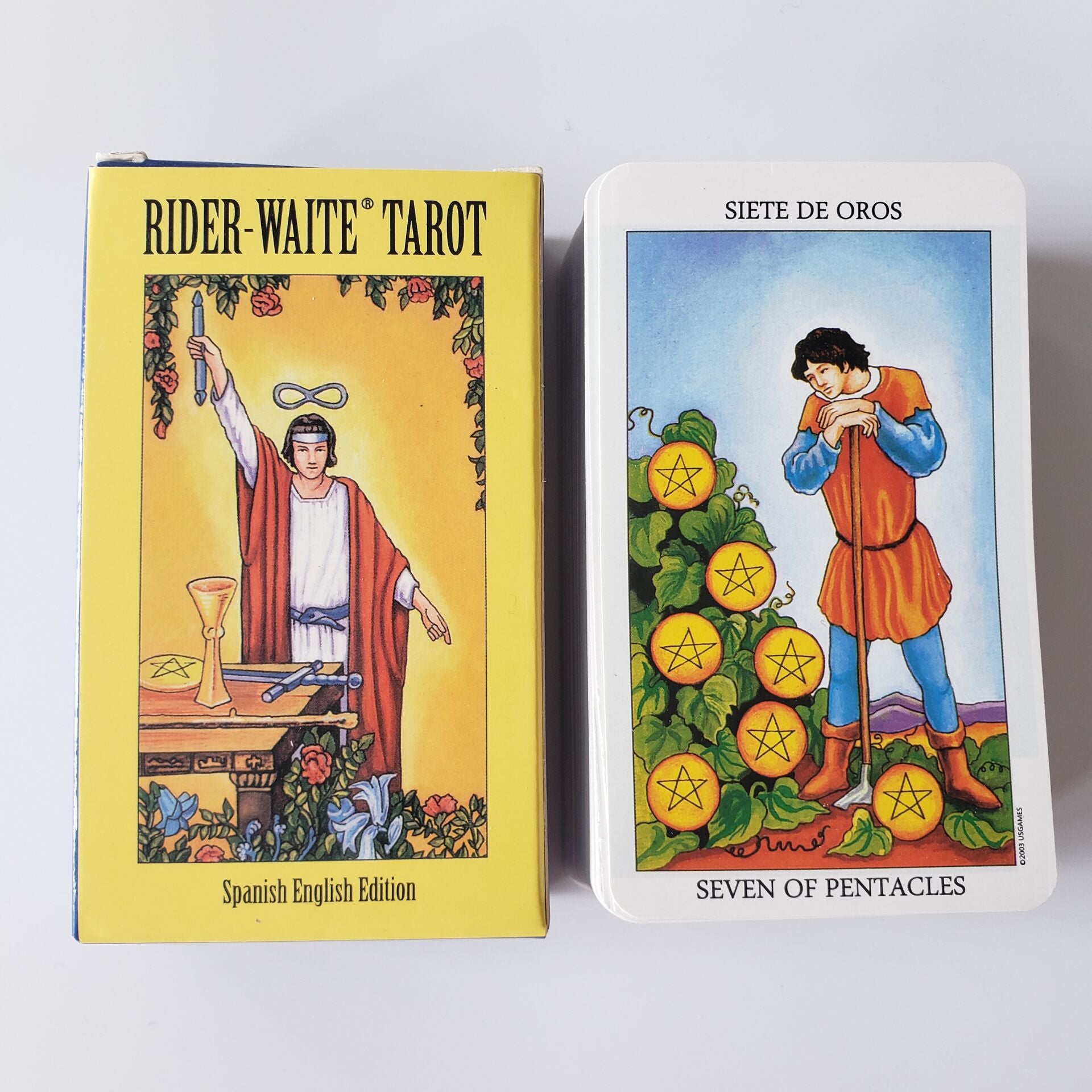 Bilingual Knight Tarot Cards in English and Spanish