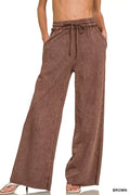 Zenana Washed French Terry Sweatpants