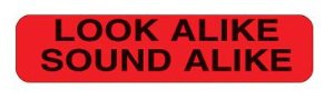 Indeed Pre-Printed Label, Look Alike Sound Alike, 1.63 x 0.4 Inch 2308