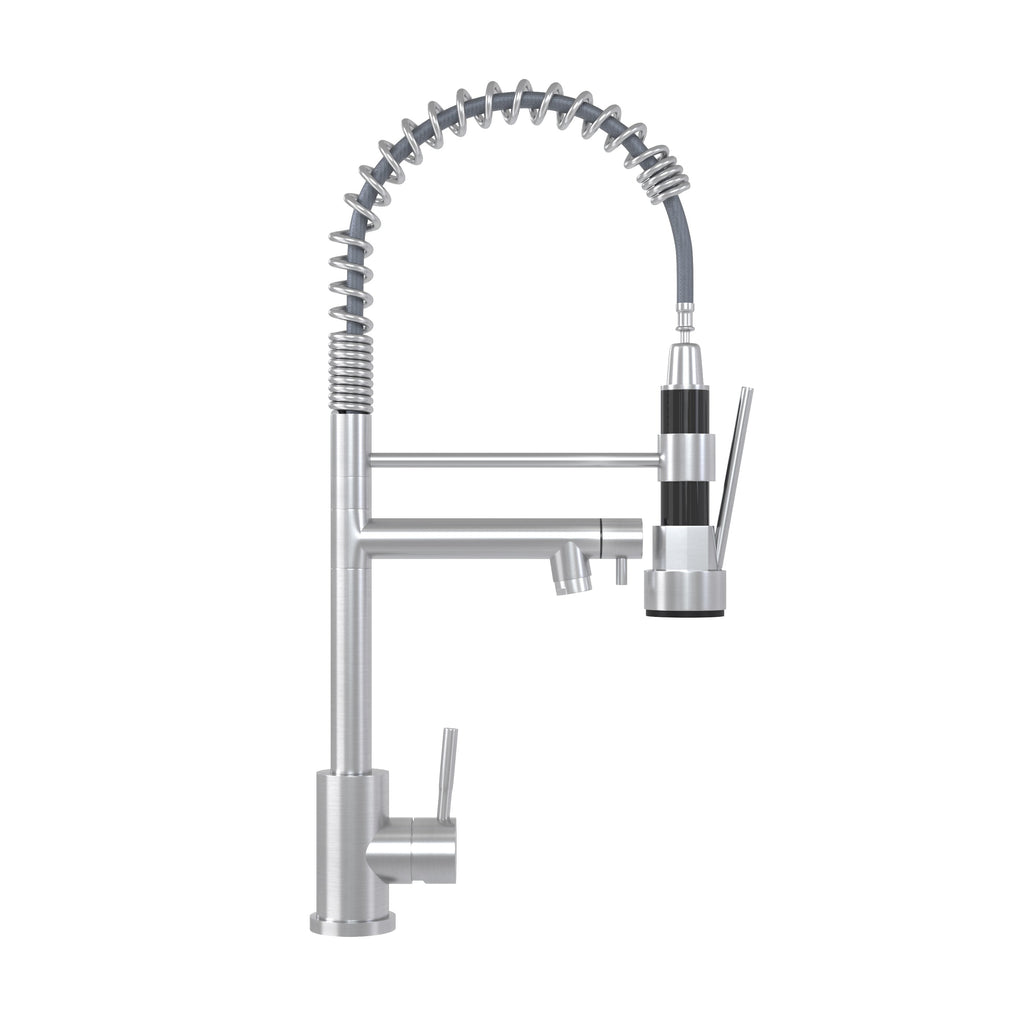 Bothwa Home CUPC Certified 19' Single Handle Kitchen Faucet ( Brushed Nickel Finish)