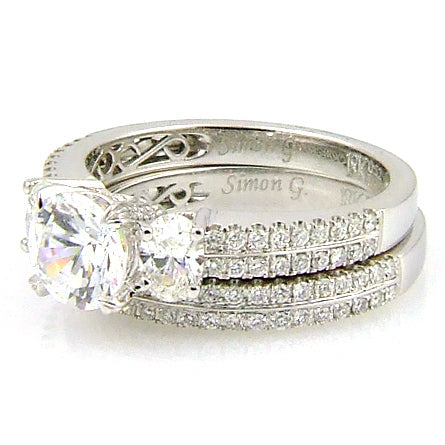 1.05ct Engagement Ring Set 18KT White Gold