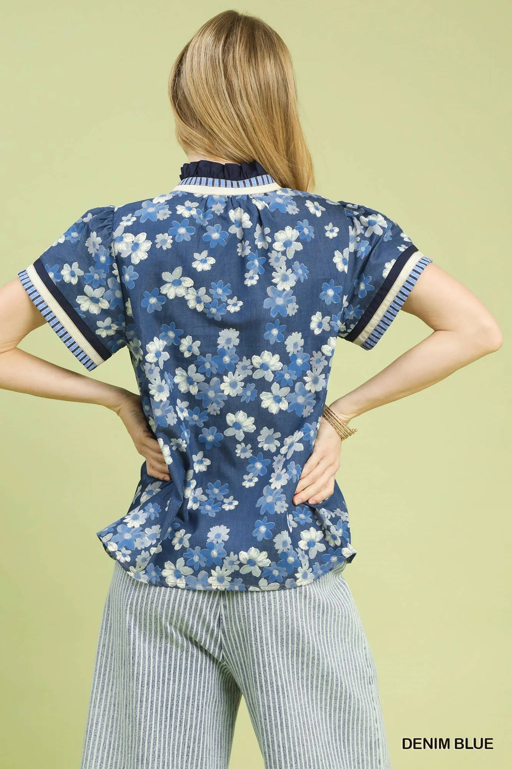 Umgee Mixed Media Print Top