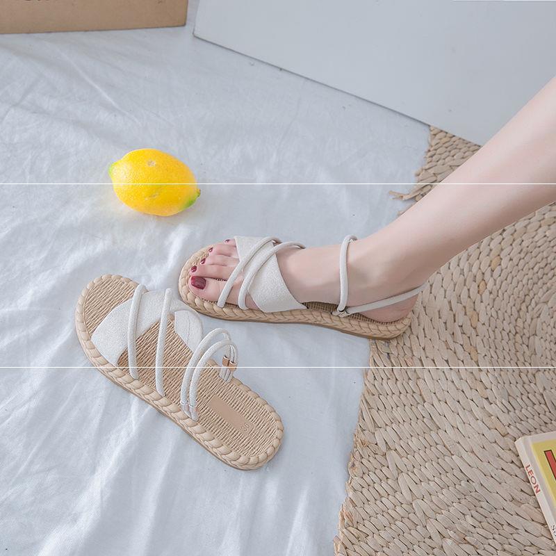 Women's Slip-On Flat-Bottomed Sandals for Outdoor Wear