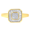 10K Yellow Gold Diamond Cocktail Ring (1/2 Cttw, I-J Color, SI2-I1 Clarity) - Size 6