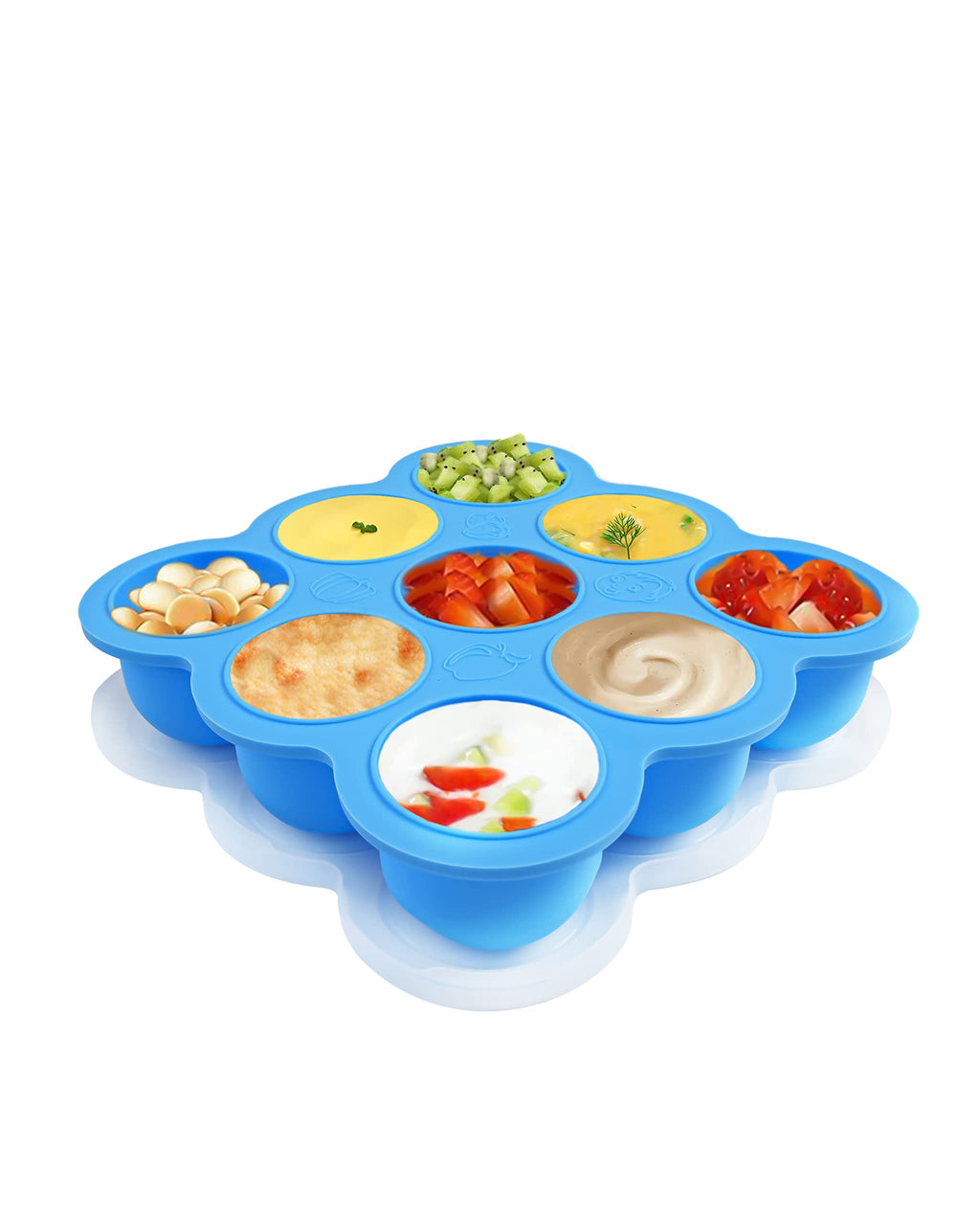 DF DUALFERV Baby Food Freezer Tray9 Portions Silicone Baby Food Storage Container with Lid Perfect Baby Food Containers for Homemade Baby Food Vegetable & Fruit Purees and Breast Milk