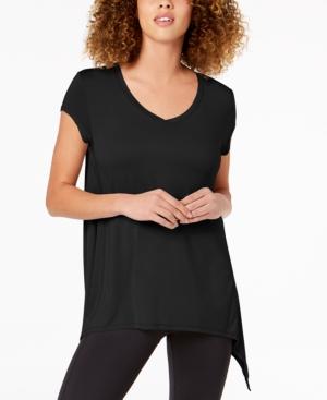 Ideology Women's Draped Short Sleeve T-Shirt, Size Medium