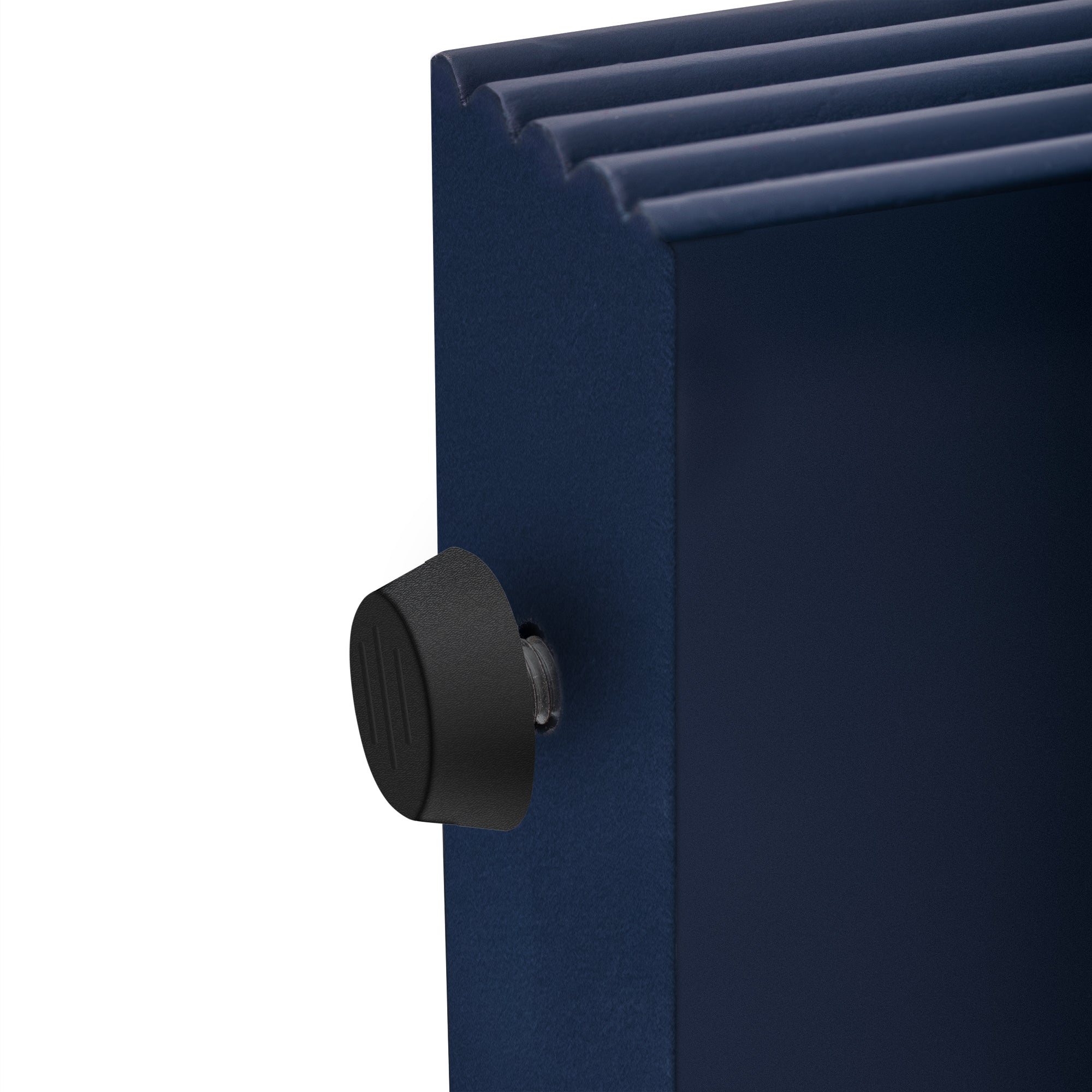 TREXM Modern Console Table with 2 Storage Drawers, Fluted Entryway Table with Rounded Silhouette for Hallway Living Room and Entryway (Navy Blue)