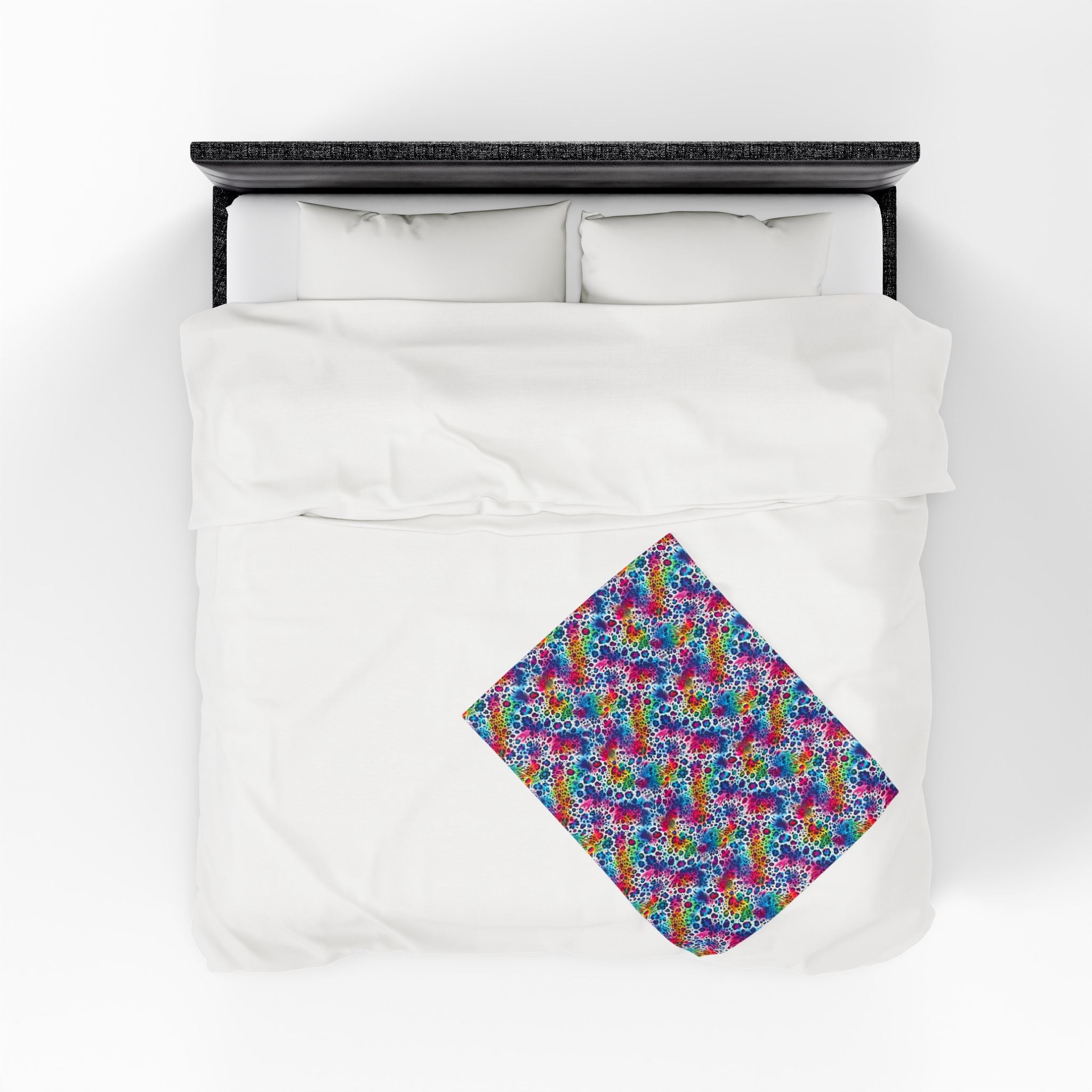 Bespattered Facade Neon Animal Print Velveteen Plush Blanket | 3 Sizes