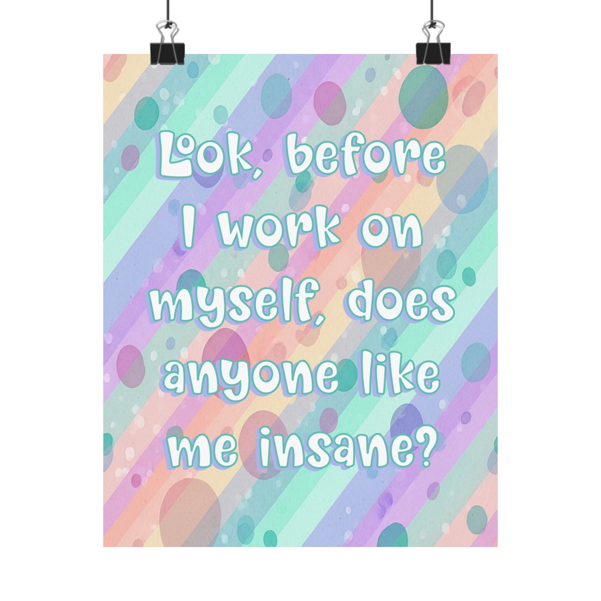 Bespattered Facade "Self Improvement" Pastel Rainbow Giclée Archival Matte Paper Prints