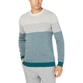 Tasso Elba Mens Colorblocked Supima Pullover Sweater
