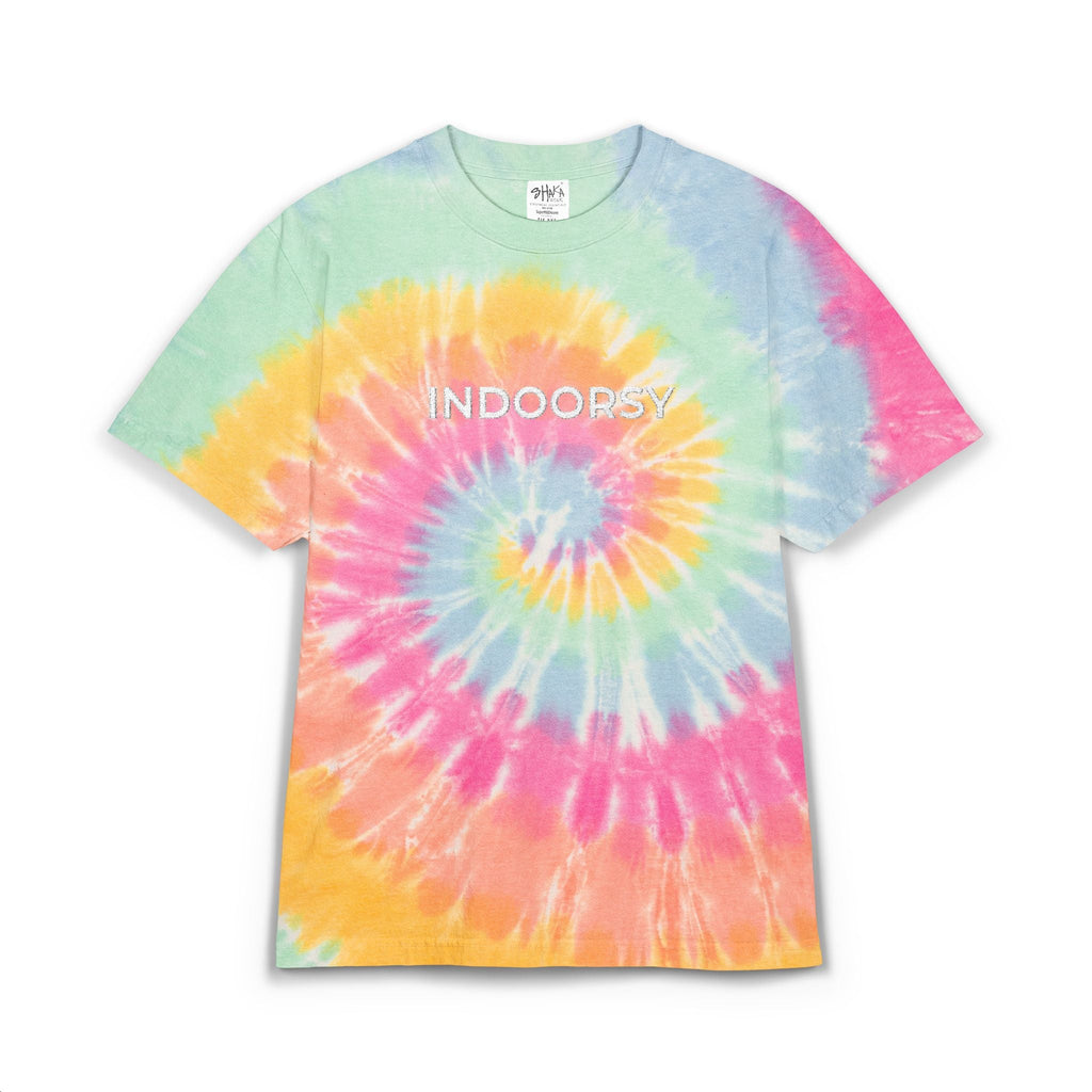 CUSTOM Embroidered Rainbow Tie Dye T-Shirt | Unisex Adult Sizes S - 2X | Two Shirt Colors