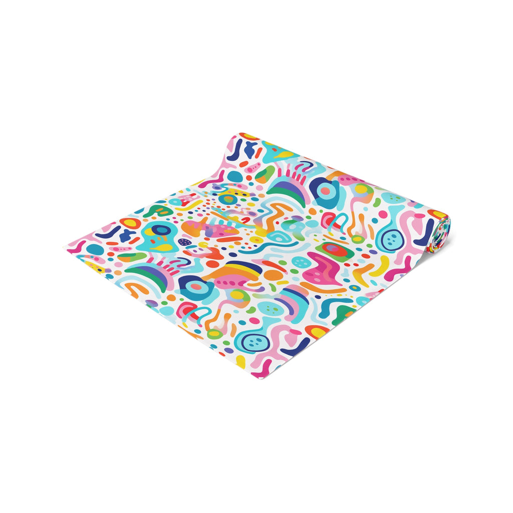 Bespattered Facade Rainbow Doodles Table Runner (2 sizes)