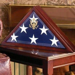 Folded Flag Display Case, Cherry Case Made By US Veterans