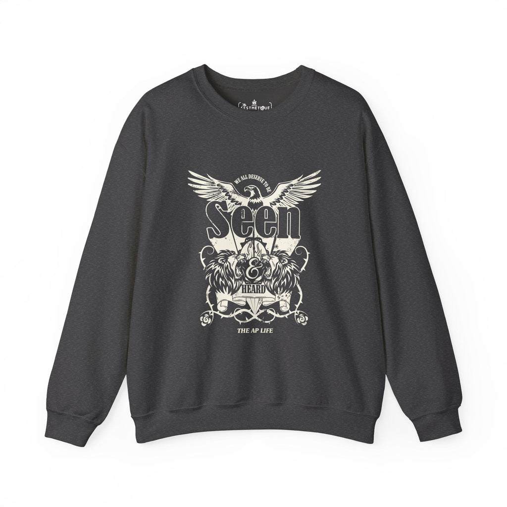 We All Deserve to be Seen & Heard - Adult Unisex Heavy Blend™ Crewneck Sweatshirt
