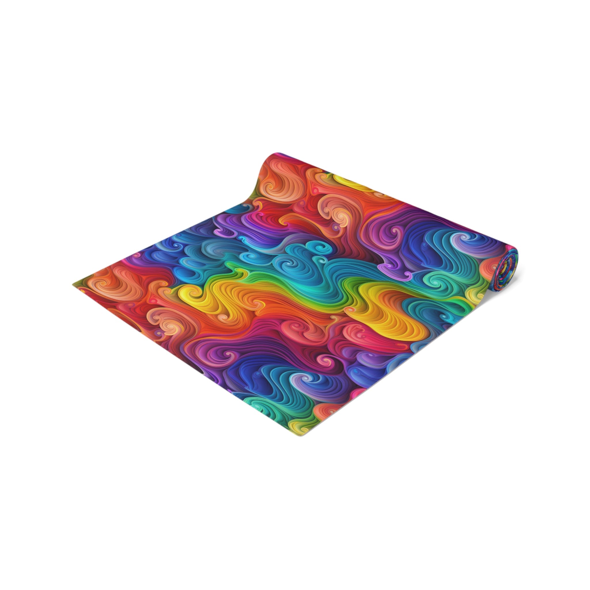 Bespattered Facade Rainbow Swirls Table Runner (2 sizes)