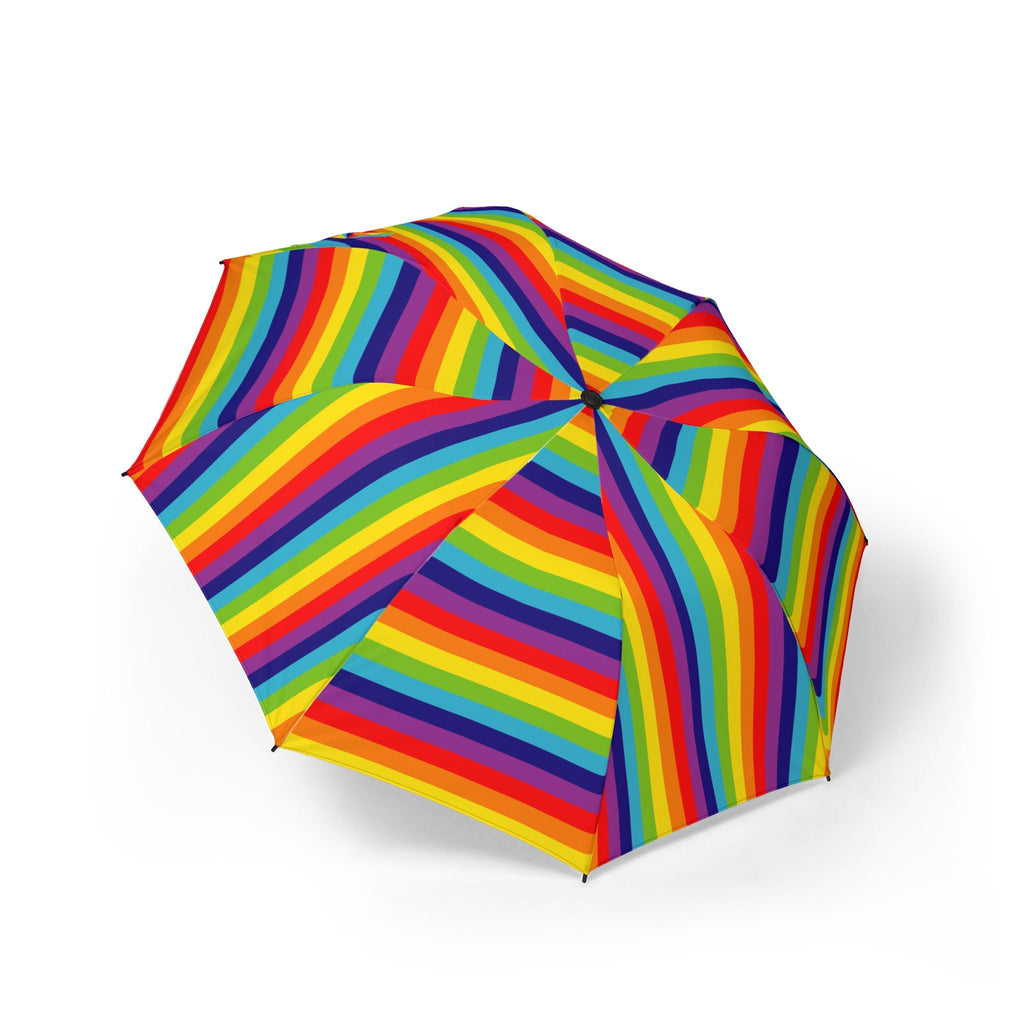 Bespattered Facade Rainbowgasm Foldable Umbrella — Compact Semi-Automatic Rain Parasol