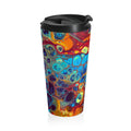 Bespattered Facade Intergalactic Rainbow Stainless Steel Travel Mug