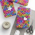 Bespattered Facade Rainbow Leopard Wrapping Paper | Three Sizes | Glossy or Matte