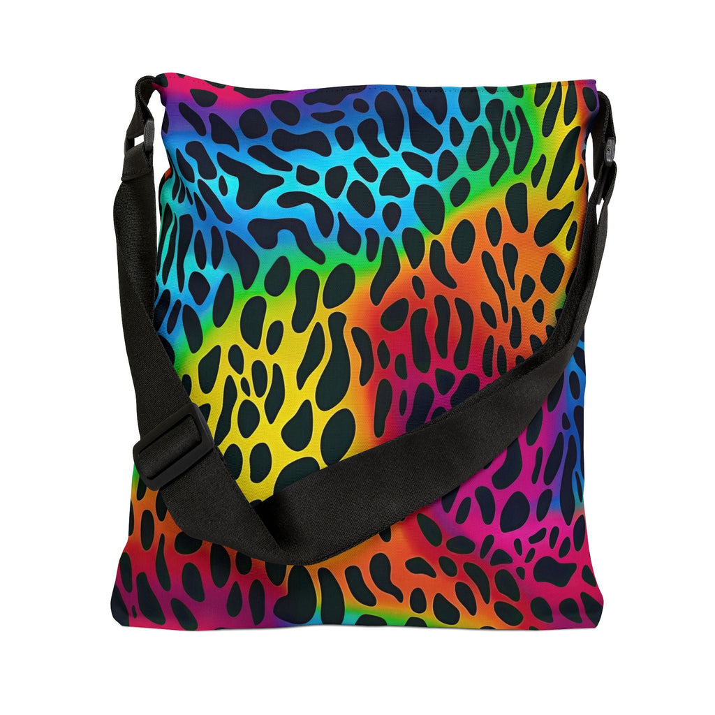 Bespattered Facade Rainbow Animal Print Adjustable Tote Bag | 2 Sizes